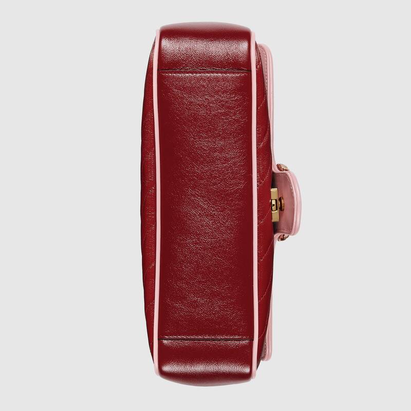 Gucci GG Marmont Small Matelasse Shoulder Bag 443497 Dark Red